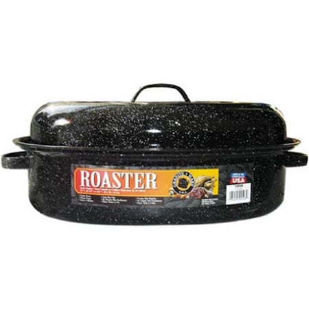 Granite Ware Granite Ware 0508-2 15 in. Black Covered Oval Roaster; Pack Of 2 299594